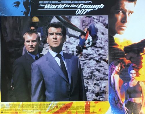 Original vintage US cinema lobby card movie poster for The World is Not Enough