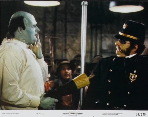 Original vintage US cinema lobby card movie poster for Young Frankenstein