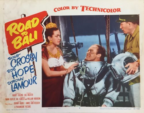 Original vintage US cinema lobby card movie poster for Road to Bali