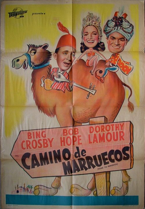 Original vintage movie poster for saale fro classic comedy, Road to Morocco