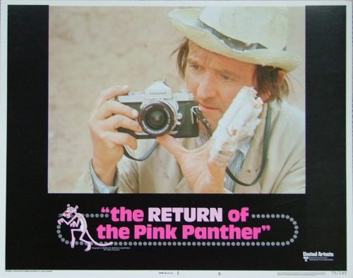 Original vintage US cinema lobby card movie poster for The Return of the Pink Panther
