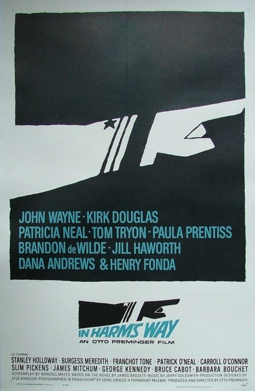 Original vintage US cinema movie poster for In Harm's Way