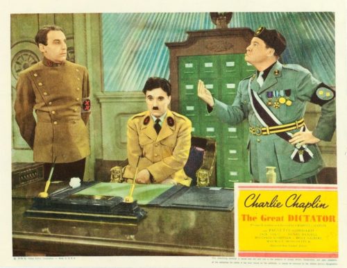 Original vintage US cinema lobby card movie poster for The Great Dictator