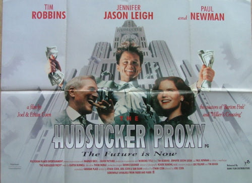 Original vintage UK film poster for Coen Brothers movie The Hudsucker Proxy starring Paul Newman