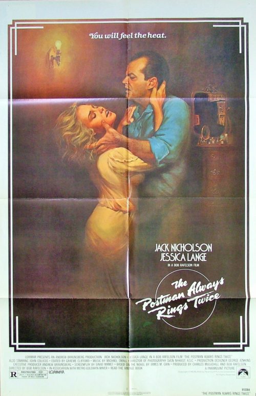 Vintage original US movie poster for sale for 1981 neo noir film The Postman Always Rings Twice