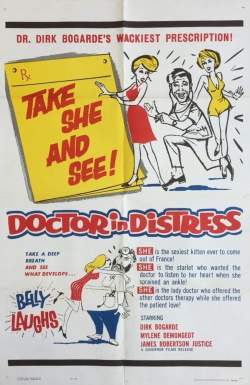 Original vintage US cinema movie poster for Doctor in Distress