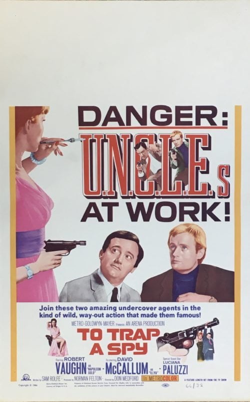 Original vintage movie poster for The Man from UNCLE, To Trap a Spy