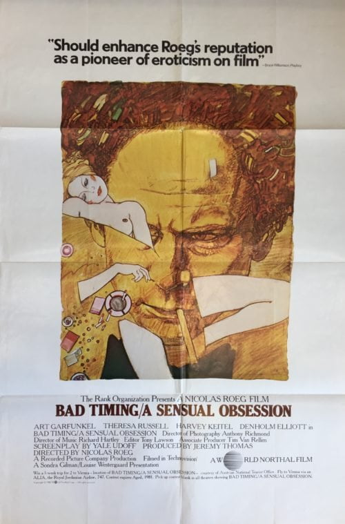 Original vintage US cinema movie poster for Bad Timing