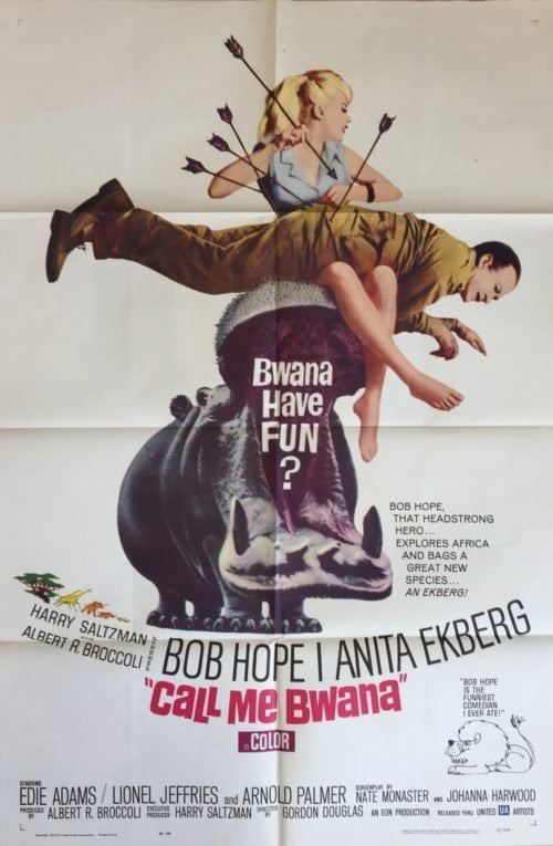 Original vintage US cinema movie poster for Call Me Bwana