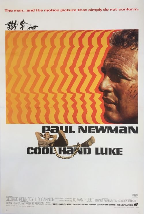 Original vintage US cinema lobby card movie poster for Paul Newman in Cool Hand Luke