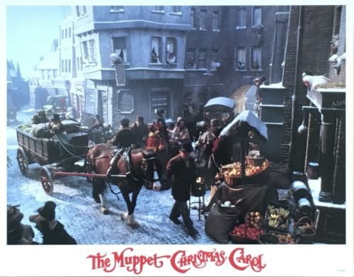 Original vintage US cinema lobby card movie poster for The Muppet Christmas Carol