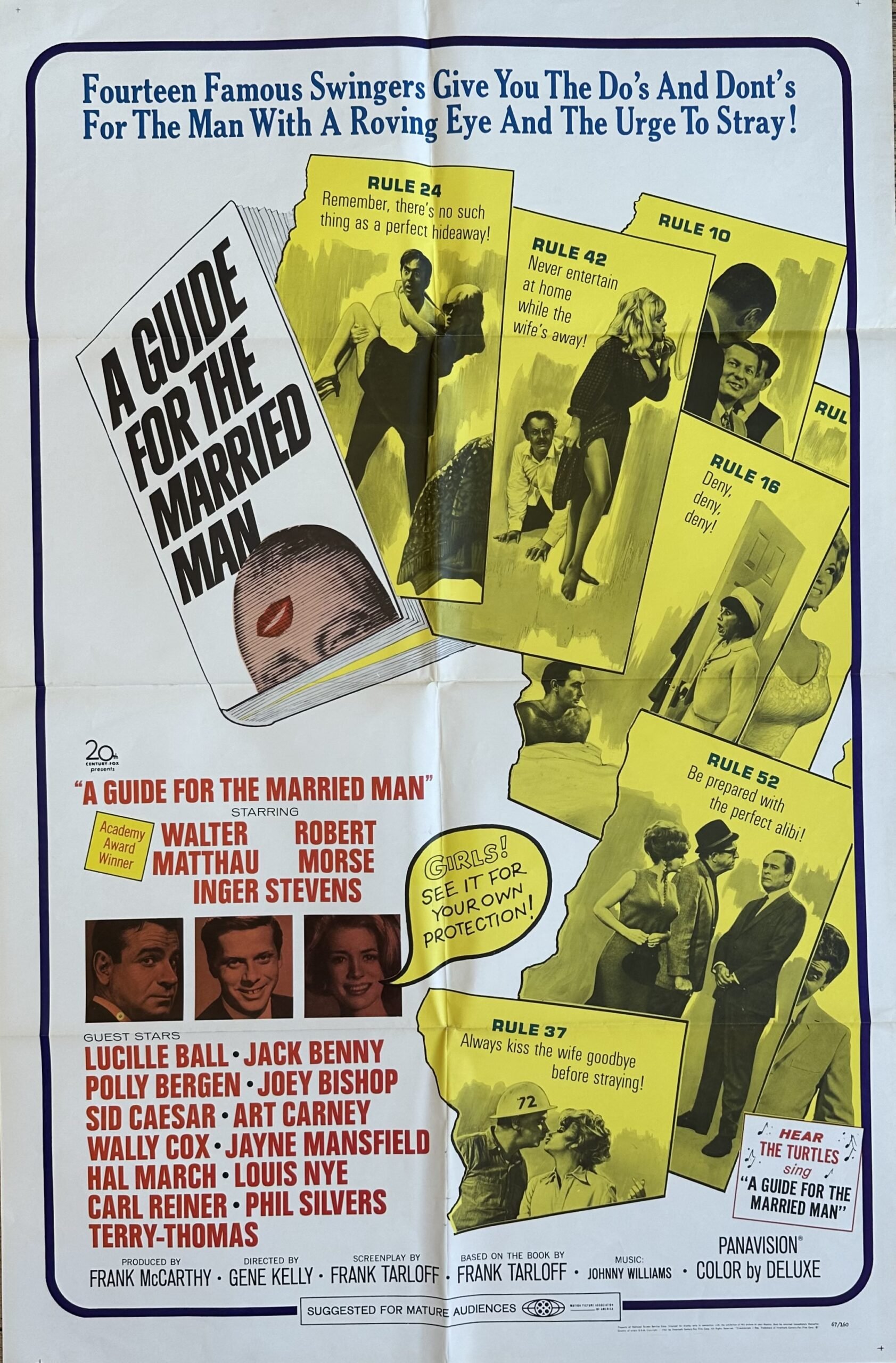 Original vintage cinema movie poster for the comedy, A Guide for the Married Man