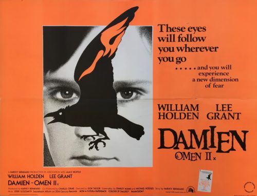 Original vintage UK cinema movie poster for Damien Omen II