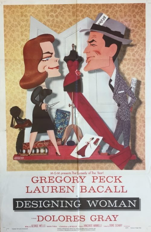 Original vintage US cinema movie poster for Designing Woman