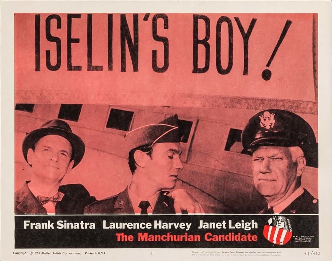 Original vintage US cinema lobby card poster for neo-noir thriller The Manchurian Candidate