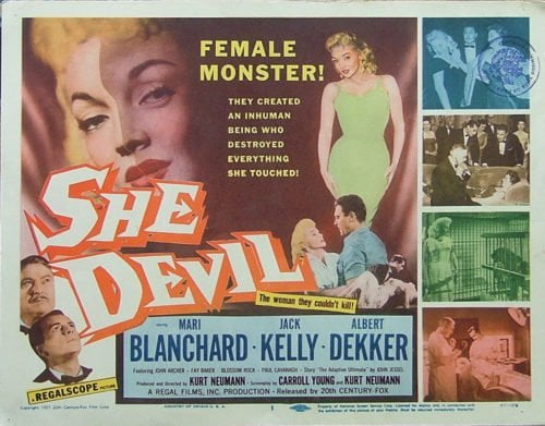 Original vintage US cinema lobby card movie poster for She Devil