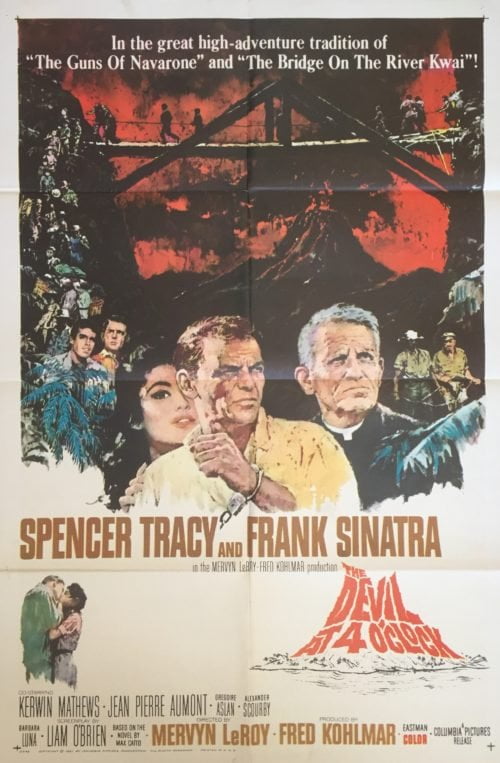 Original vintage US cinema movie poster for The Devil at 4 O'Clock