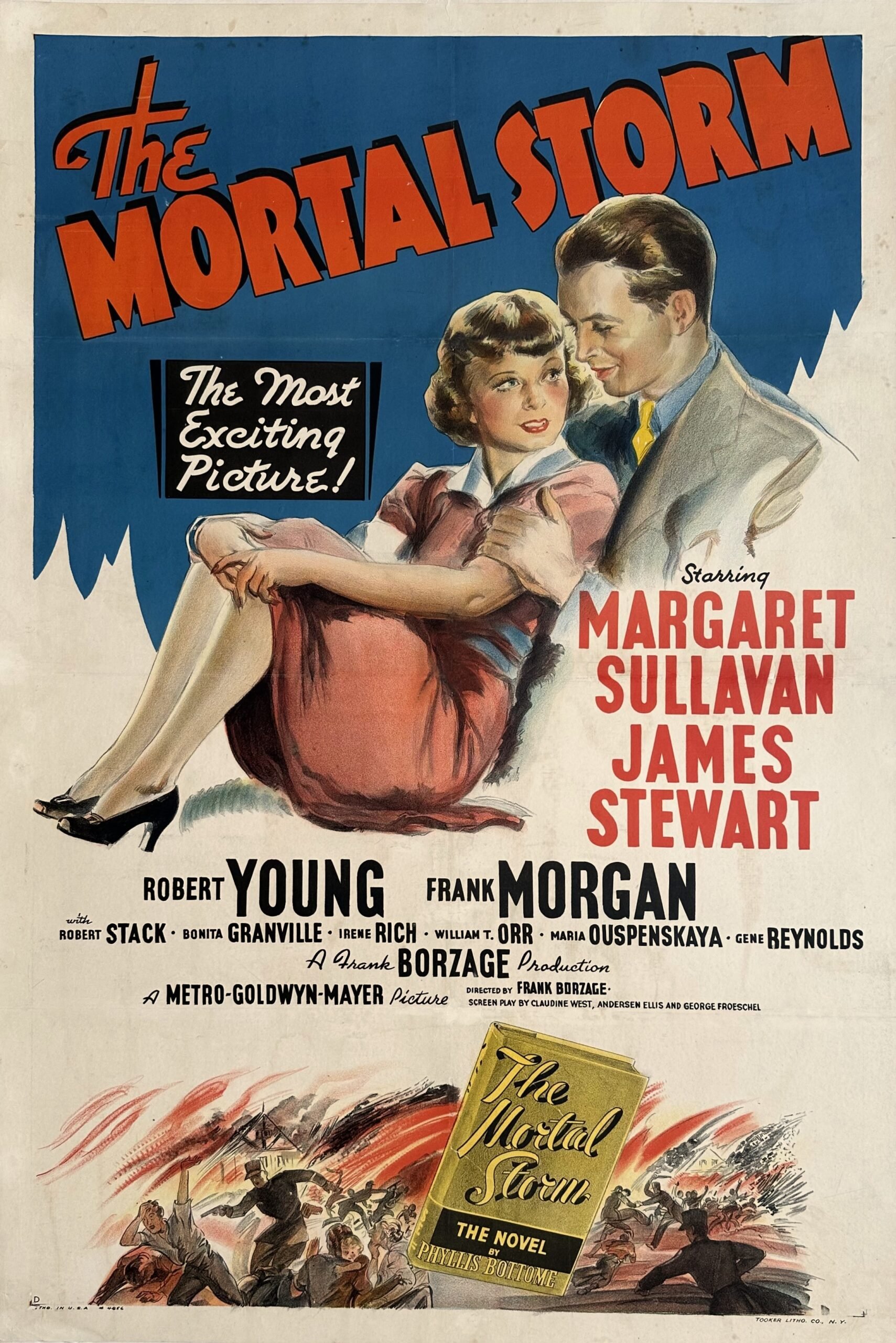 Original vintage cinema movie poster for The Mortal Storm, starring James Stewart