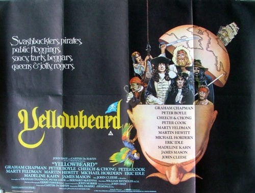 Original vintage UK cinema movie poster for Yellowbeard