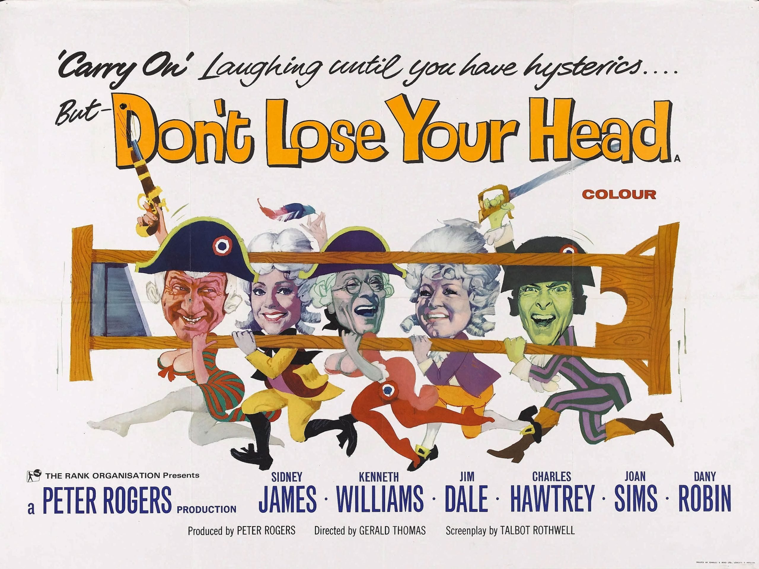 Original vintage UK cinema movie poster for Carry On Don't Lose Your Head