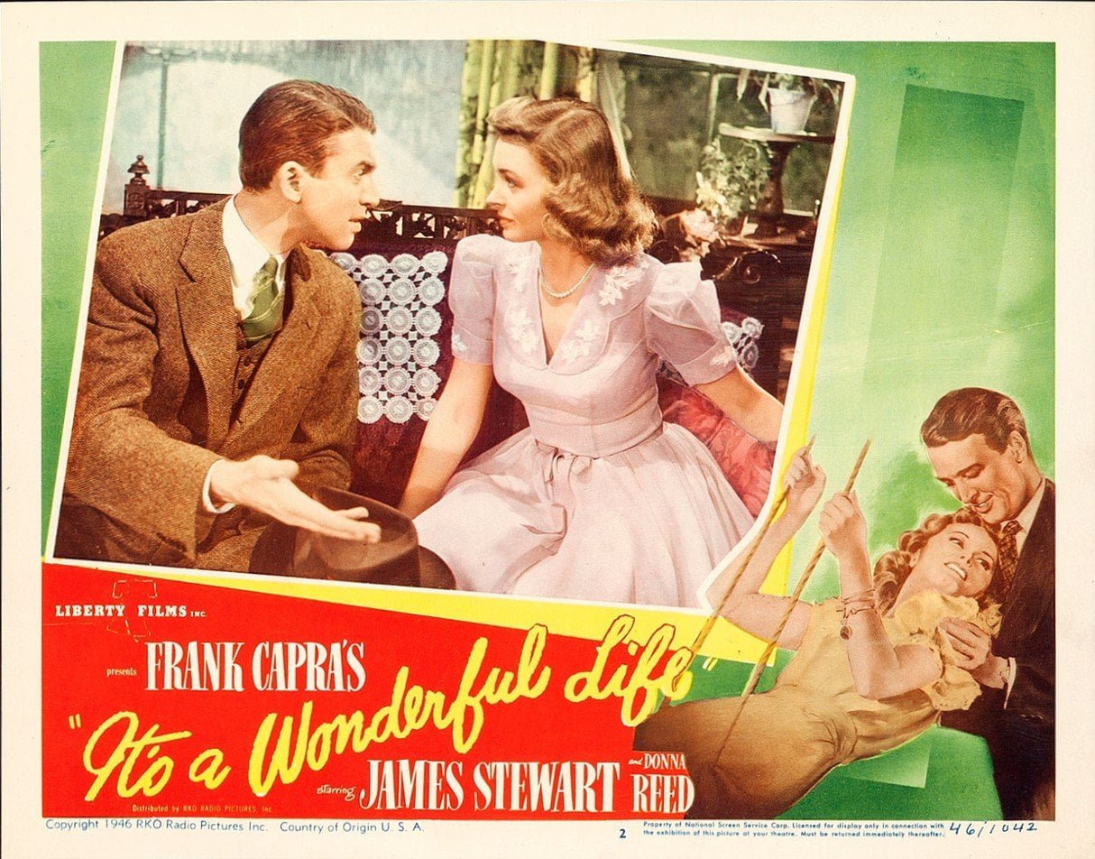 Original vintage US cinema lobby card movie poster for It's a Wonderful Life