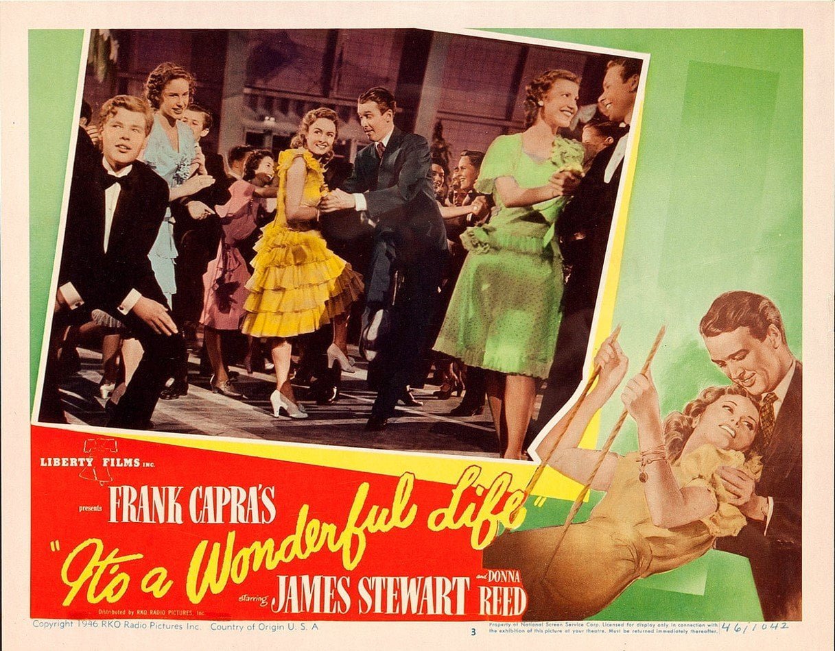 Original vintage US cinema lobby card movie poster for It's a Wonderful Life
