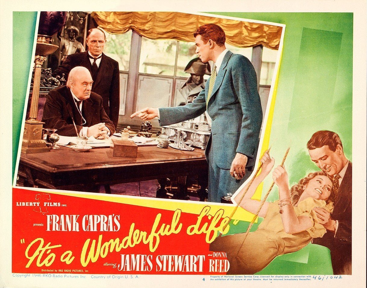 Original vintage US cinema lobby card movie poster for It's a Wonderful Life
