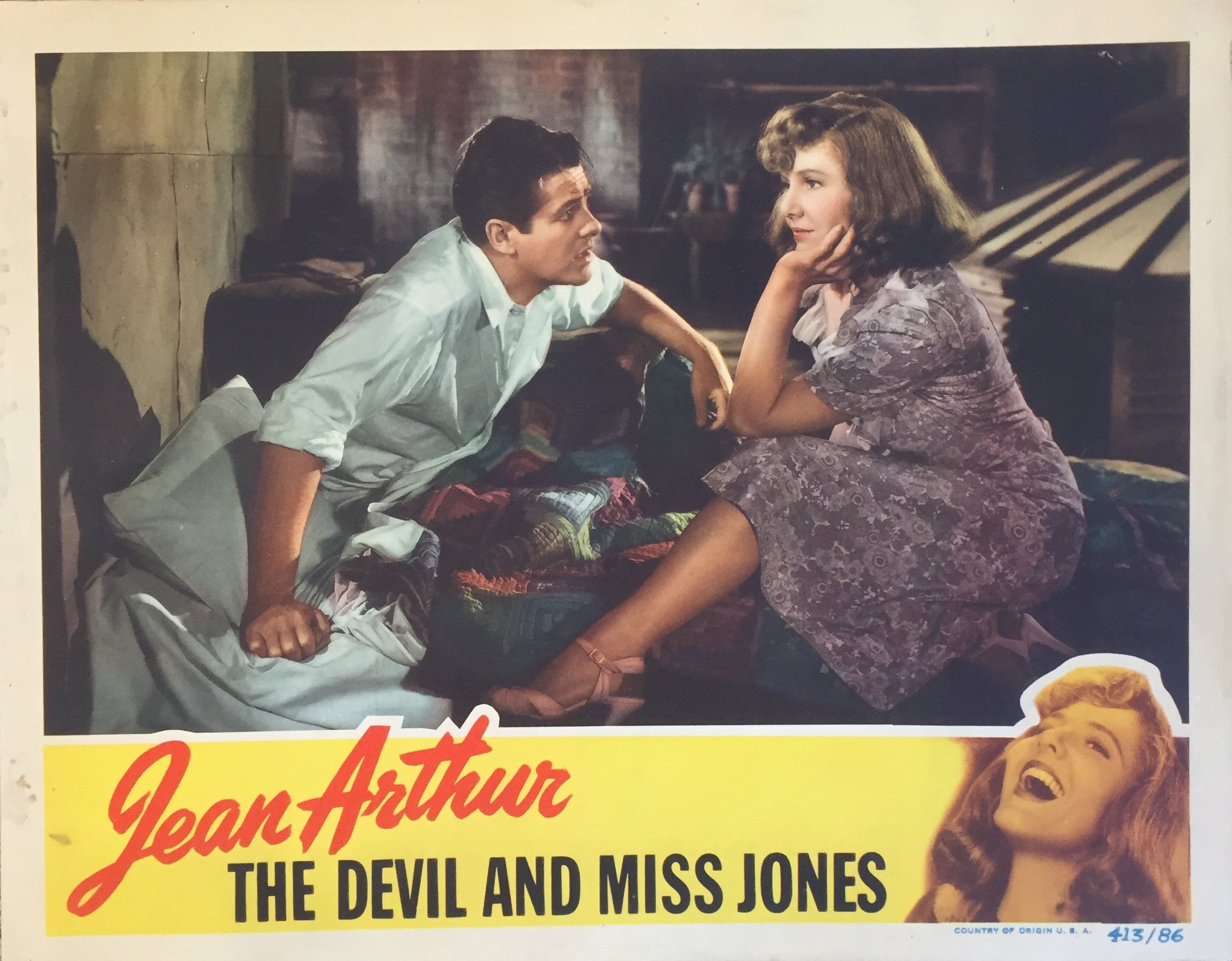 Original vintage US cinema lobby card movie poster for The Devil and Miss Jones