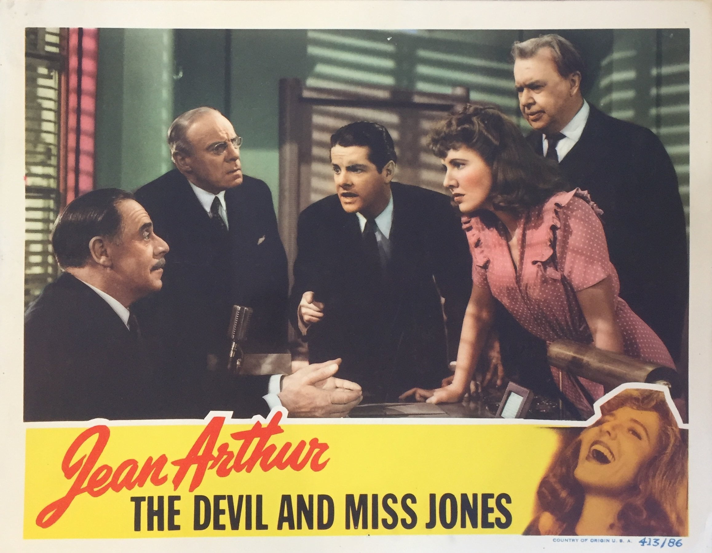 Original vintage US cinema lobby card movie poster for The Devil and Miss Jones