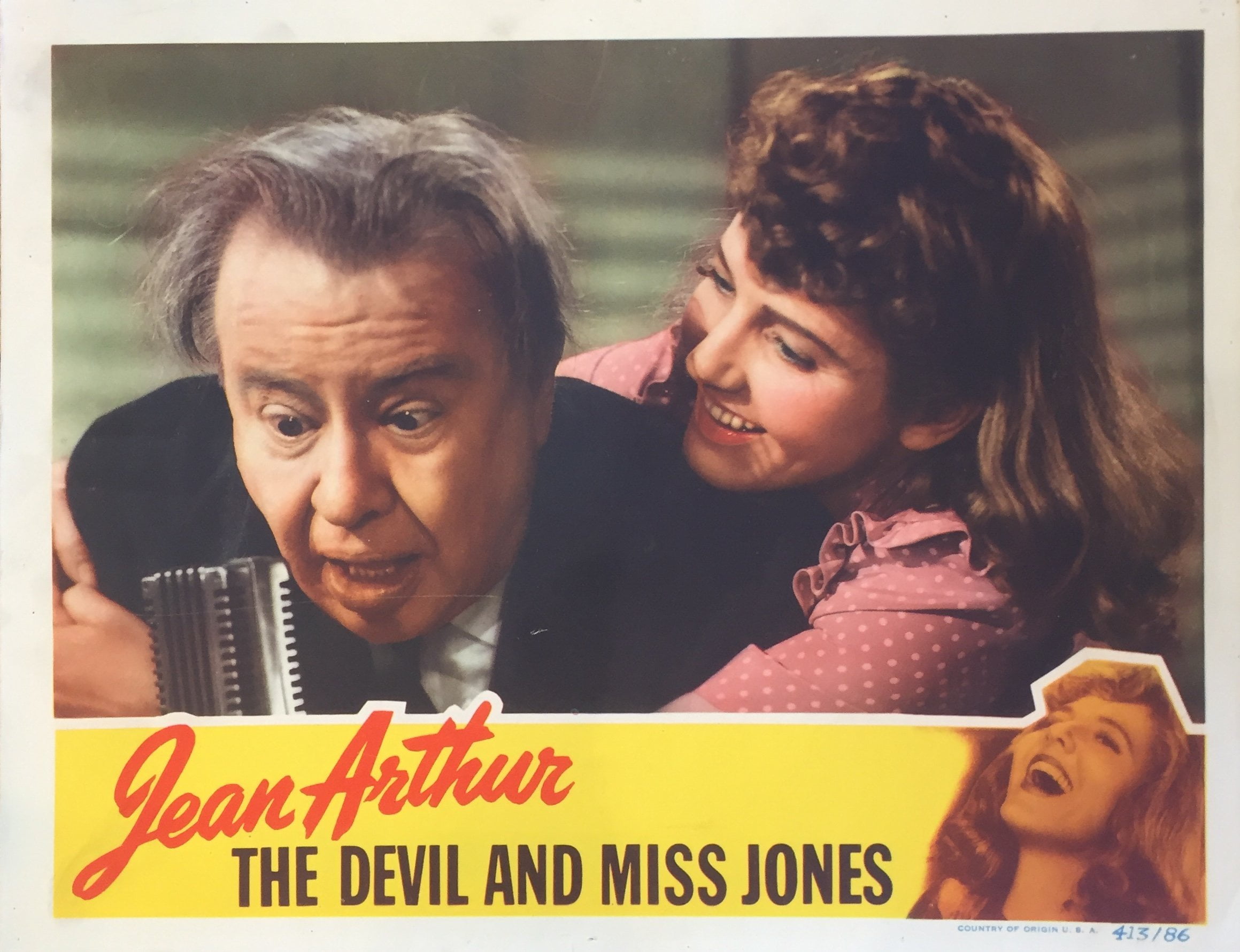 Original vintage US cinema lobby card movie poster for The Devil and Miss Jones