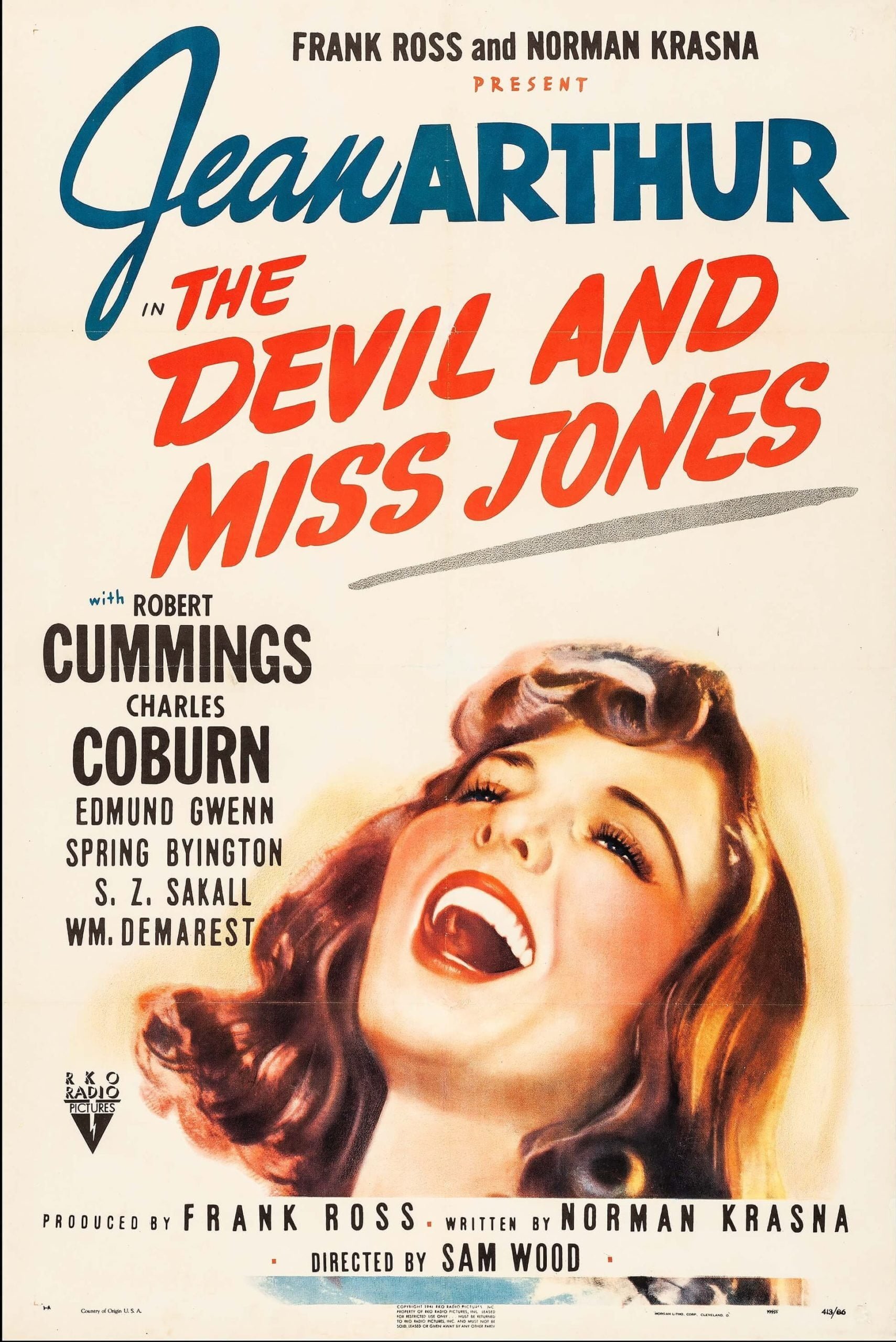 Original vintage US cinema movie poster for The Devil and Miss Jones