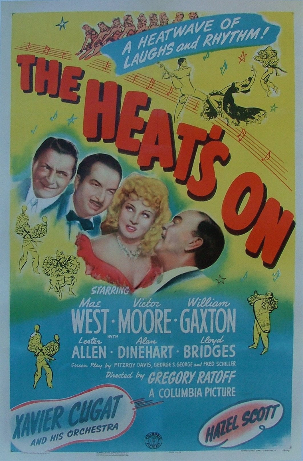 Original vintage US cinema movie poster for The Heat's On