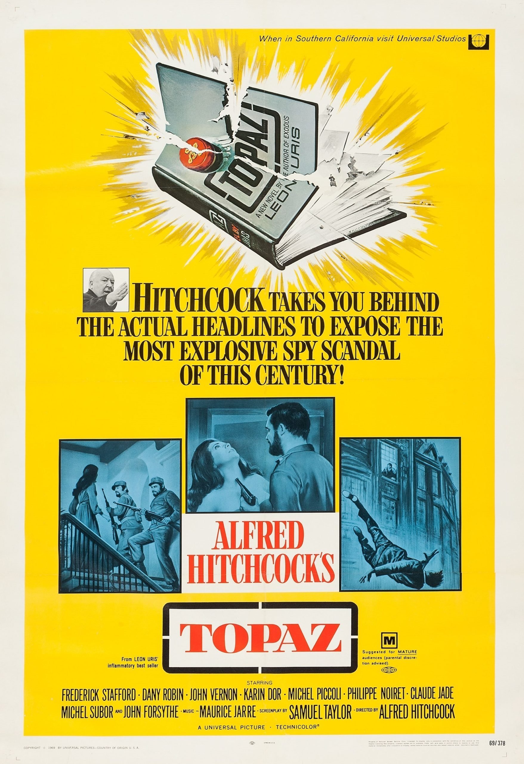 Original vintage US cinema movie poster for Topaz