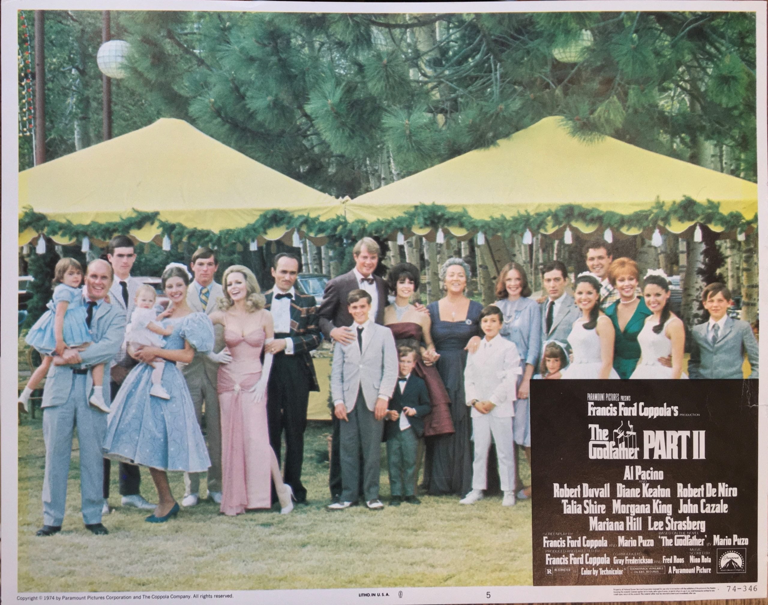 Original vintage US cinema lobby card movie poster for The Godfather Part II
