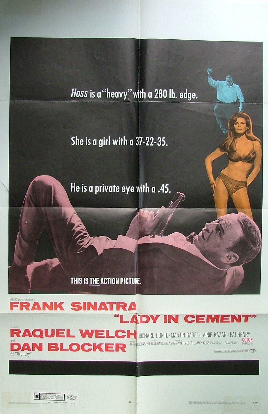 Original vintage movie poster for The Lady In Cement