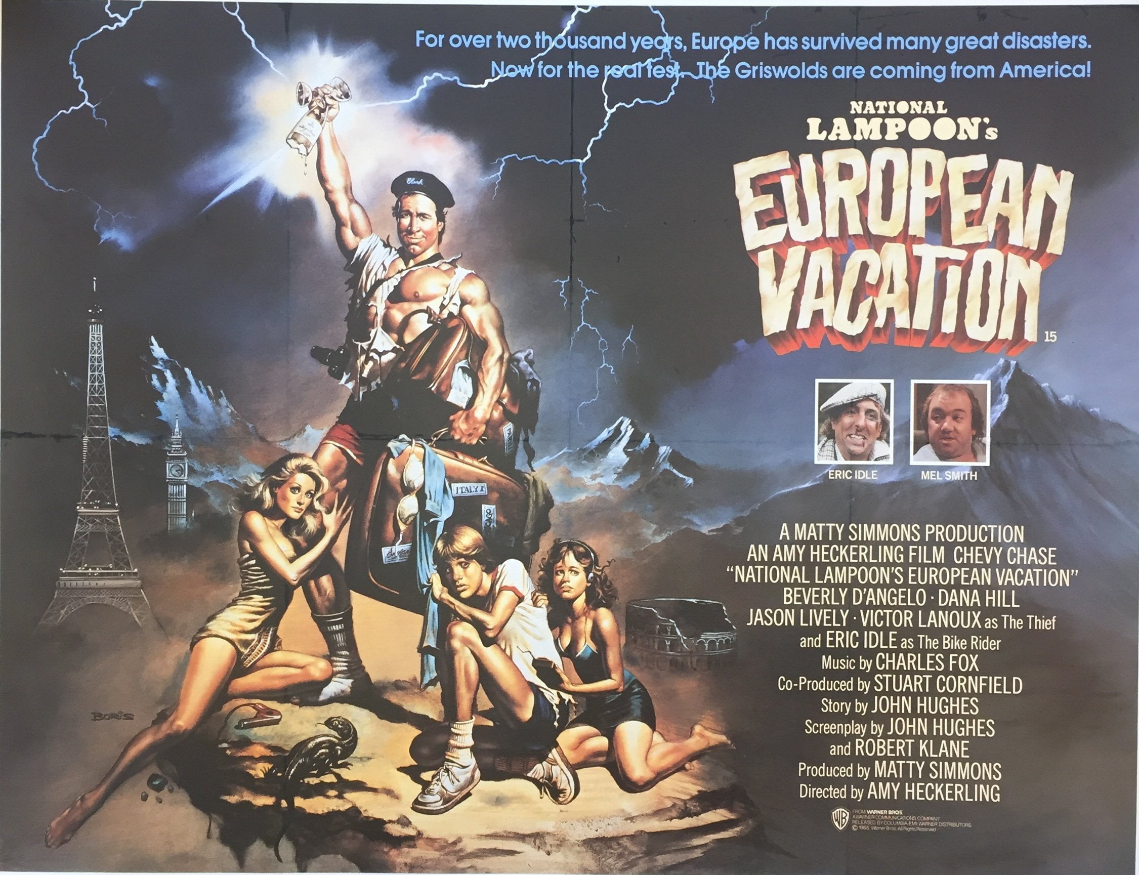 Original vintage UK cinema movie poster for National Lampoon's European Vacation