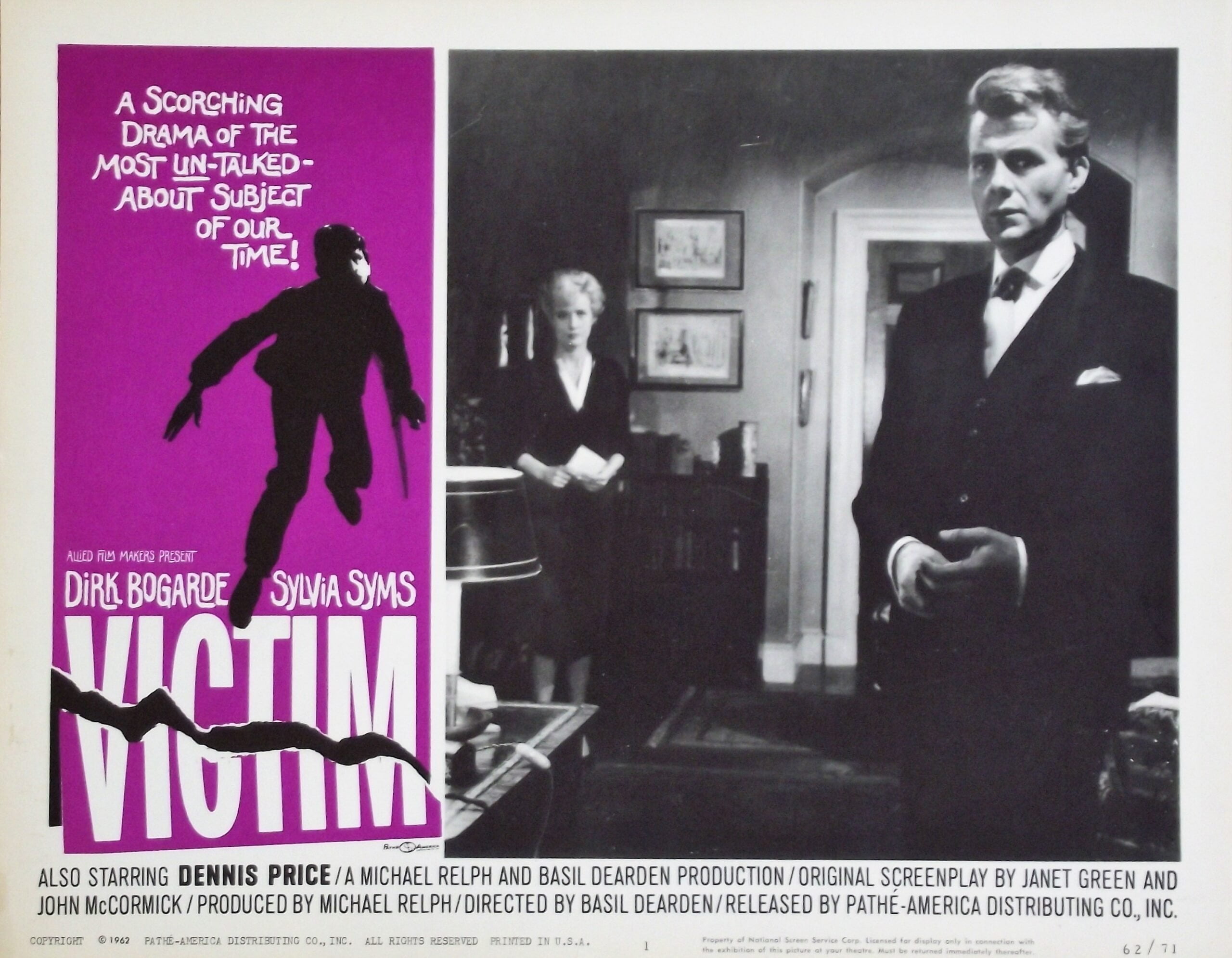 Original vintage lobby card movie poster for Victim