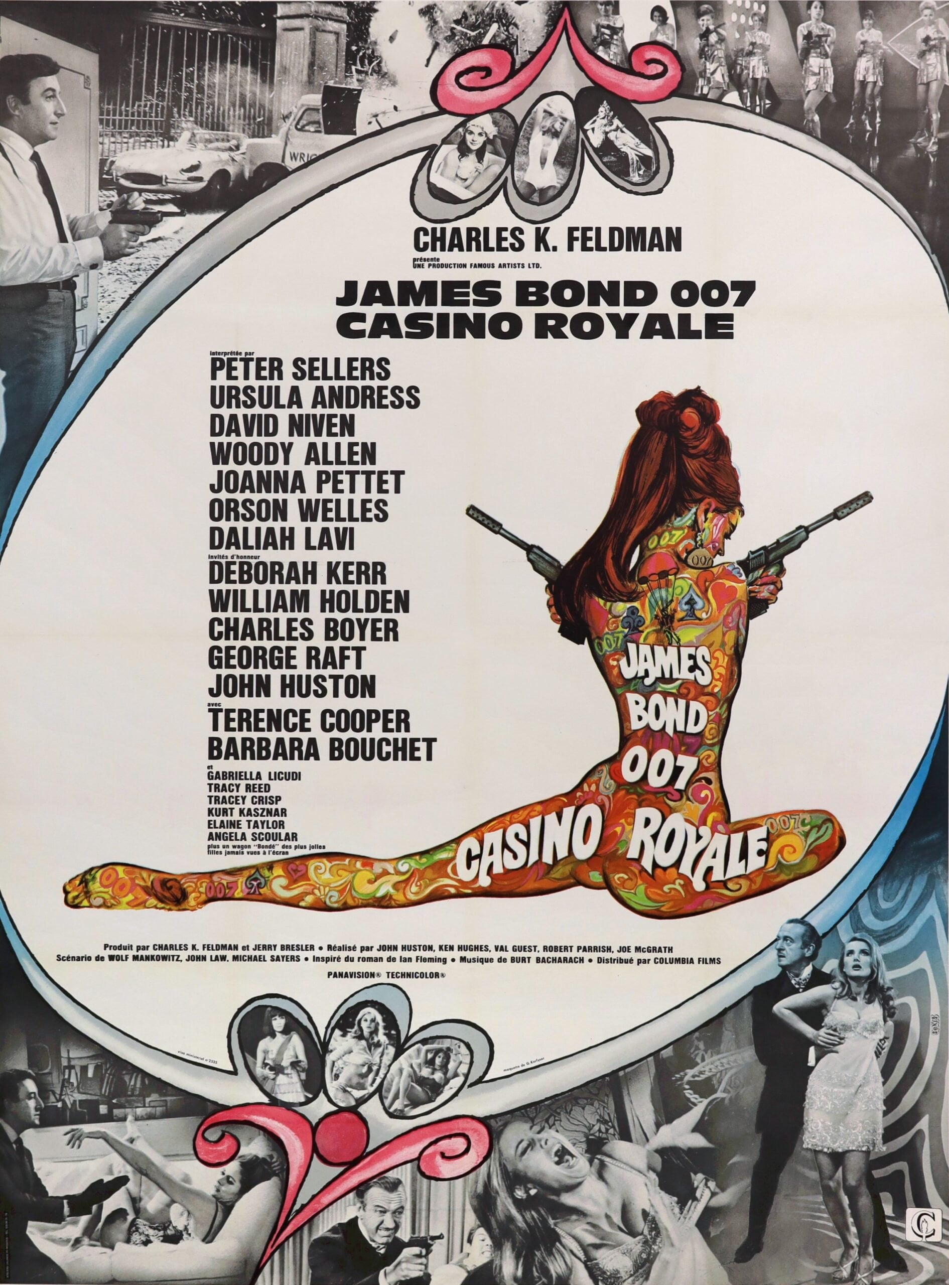 Vintage original French cinema poster for Casino Royale.