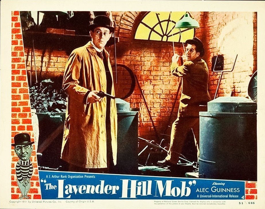 Vintage original US lobby card poster for Ealing comedy classic, The Lavender Hill Mob.