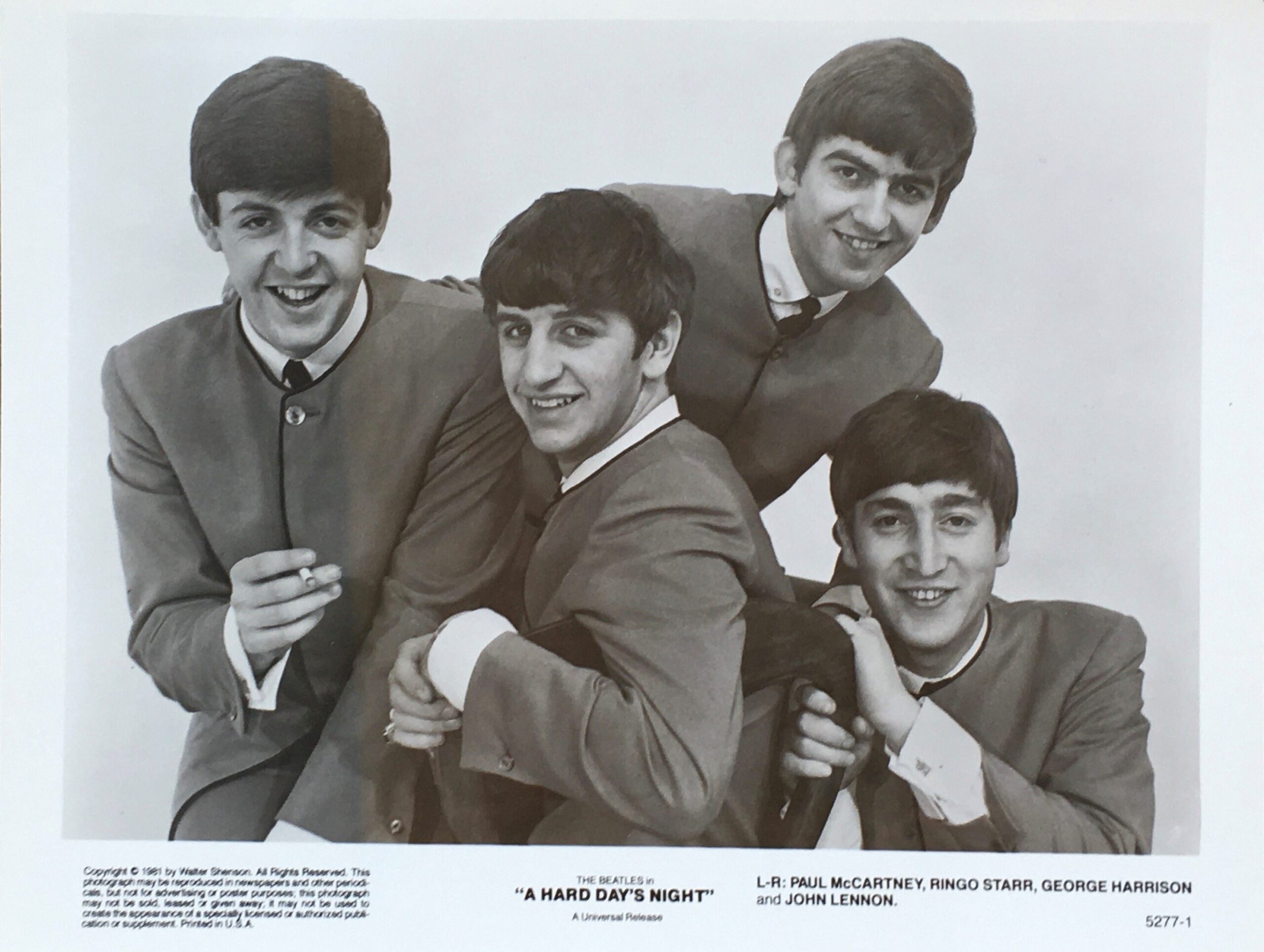 Original vintage cinema still movie poster for the 1982 re-release of A Hard Day's Night