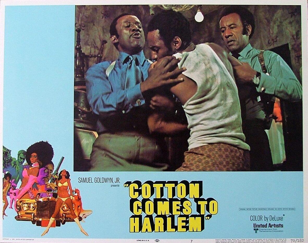 Original vintage cinema lobby card move poster for Blaxploitation classic, Cotton Comes to Harlem