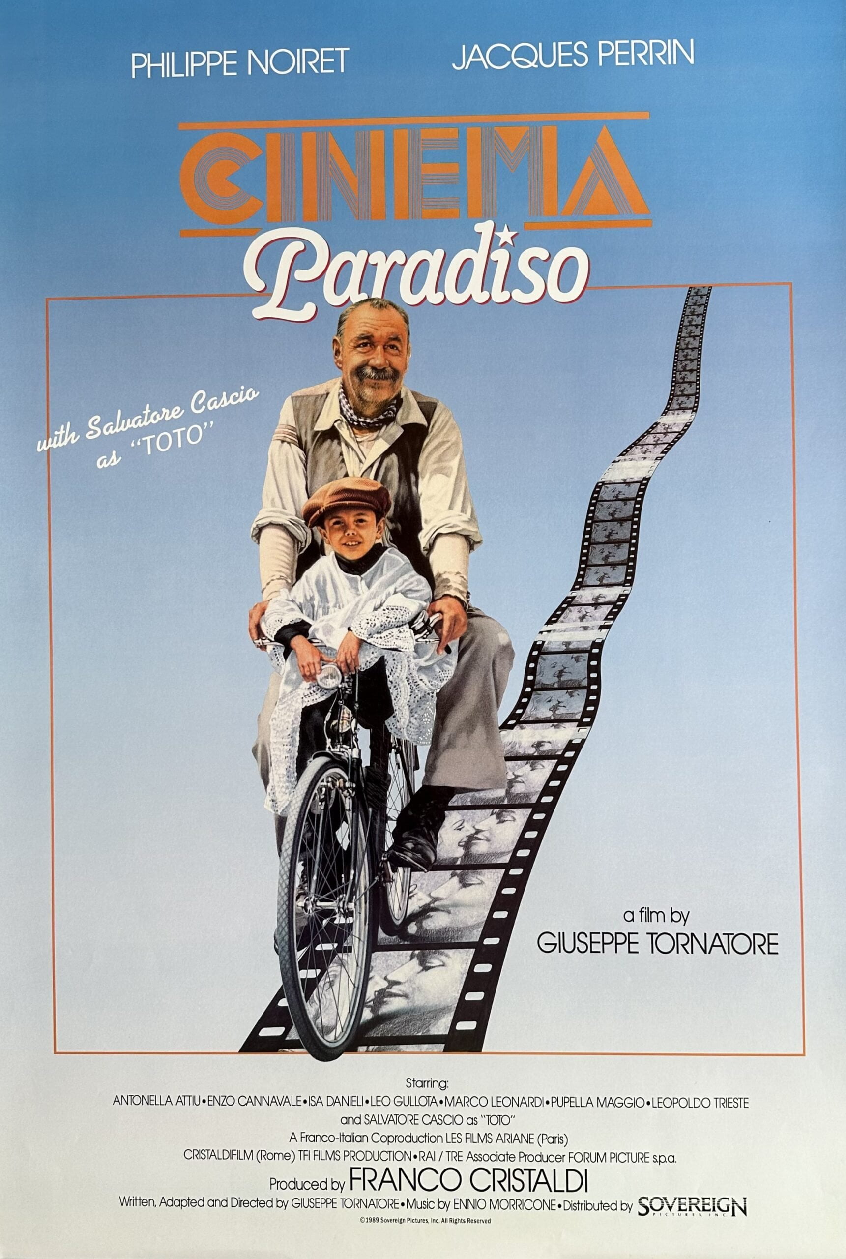 Vintage original US cinema One Sheet poster for Cinema Paradiso