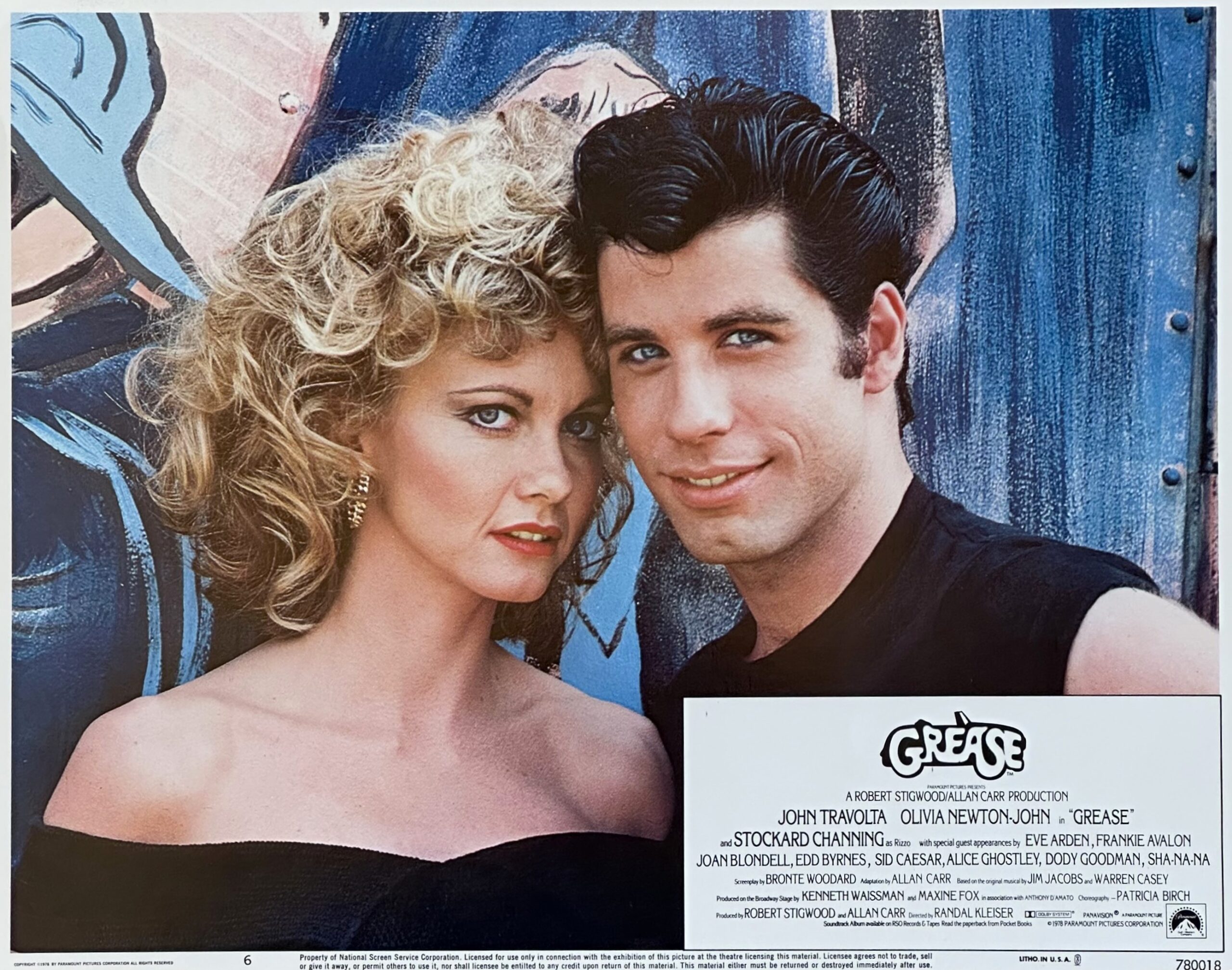 Original cinema lobby card movie poster for Grease