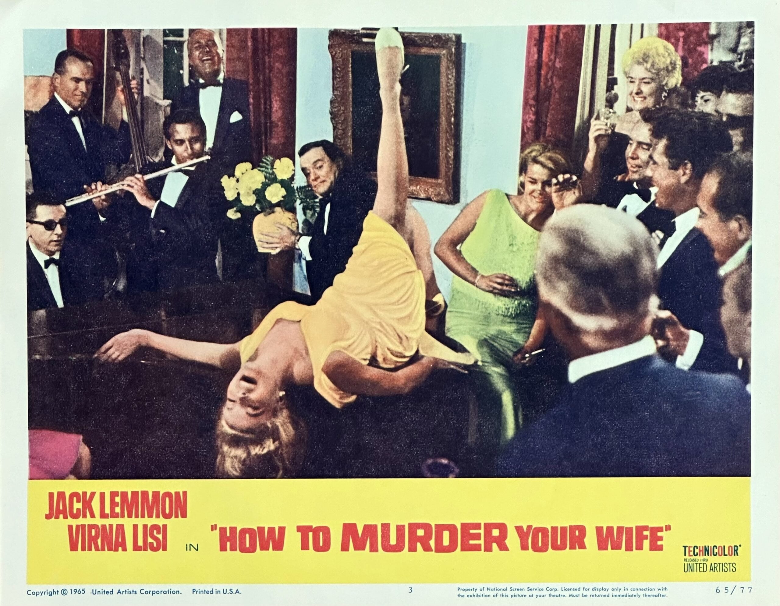 Original vintage cinema lobby card movie poster for Jack Lemmon comedy, How to Murder Your Wife