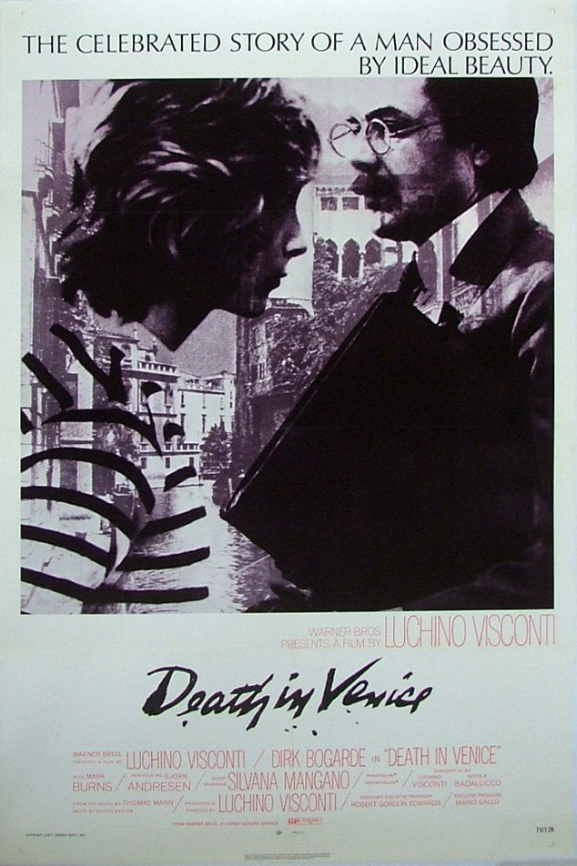 Original vintage cinema movie poster for Visconti's Death in Venice starring Dirk Bogarde