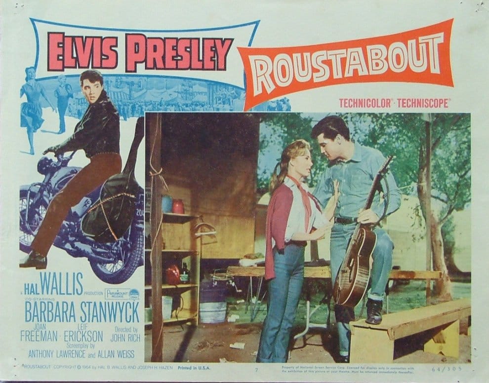 Vintage original US cinema lobby card poster for Elvis in Roustabout