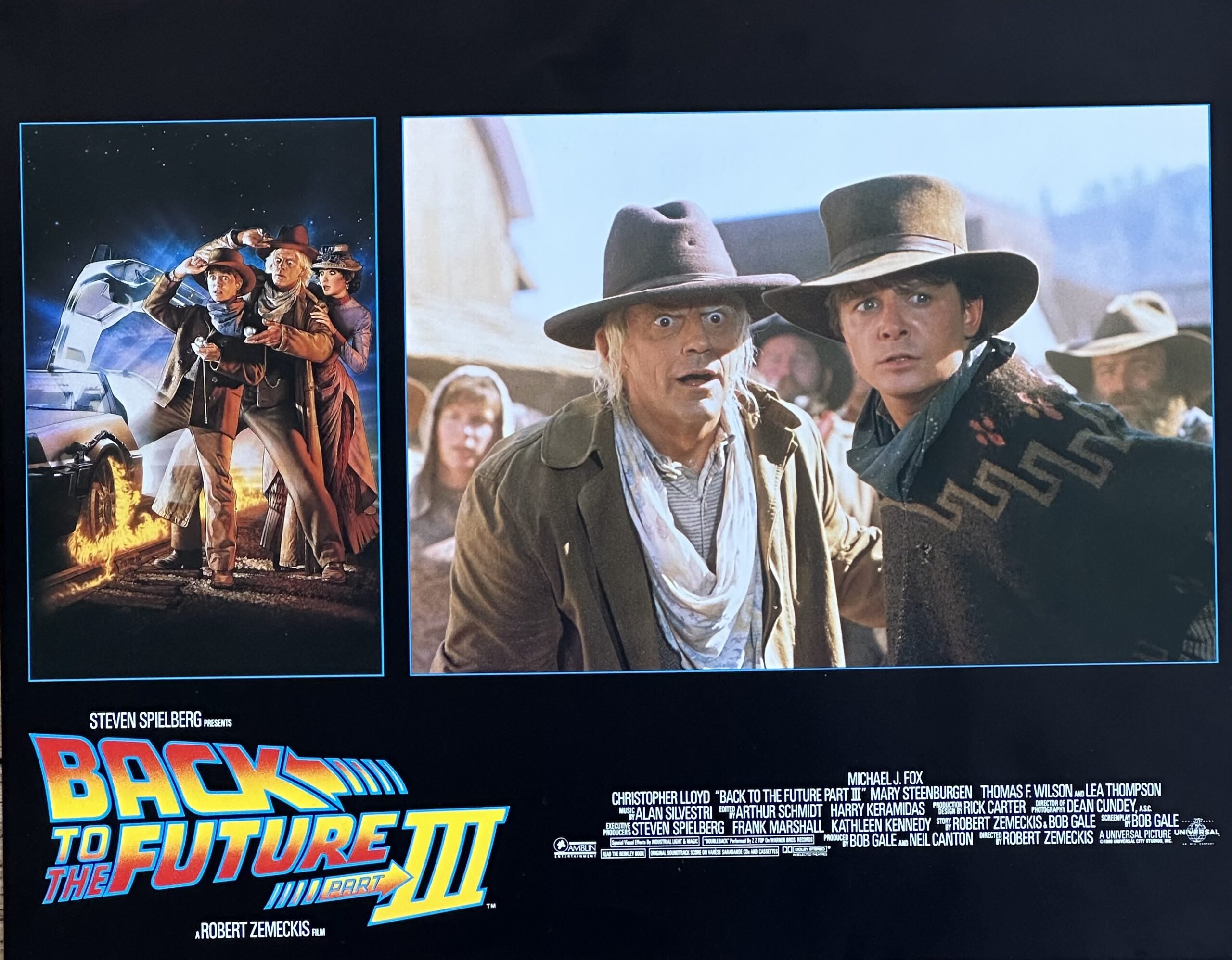 Original lobby card cinema movie poster for Back to the Future III