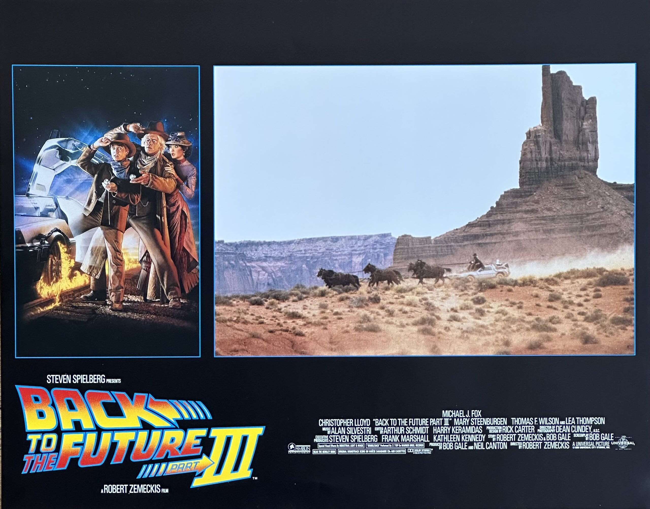 Original cinema lobby card movie poster for Back to the Future III