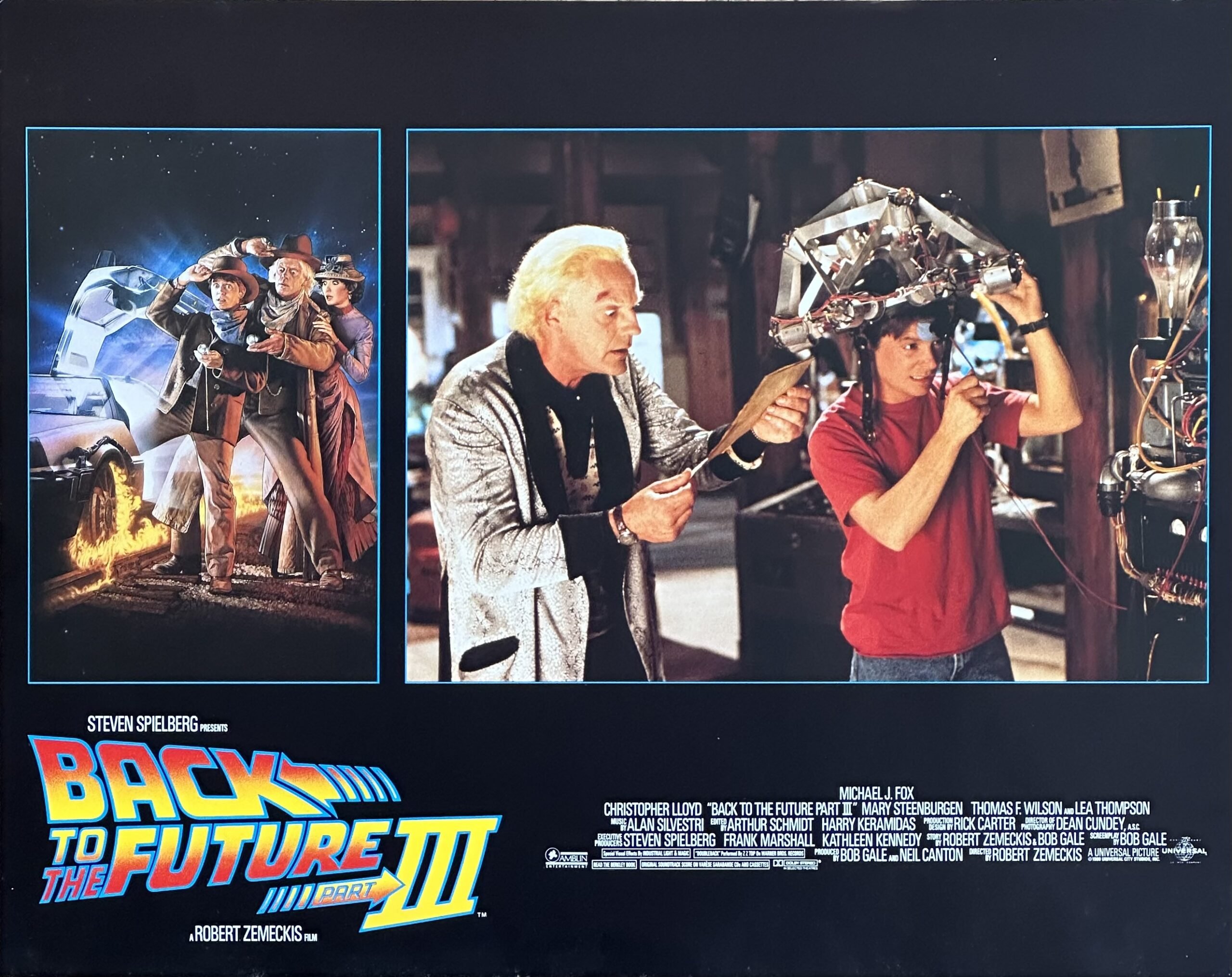 Original cinema lobby card movie poster for Back to the Future III