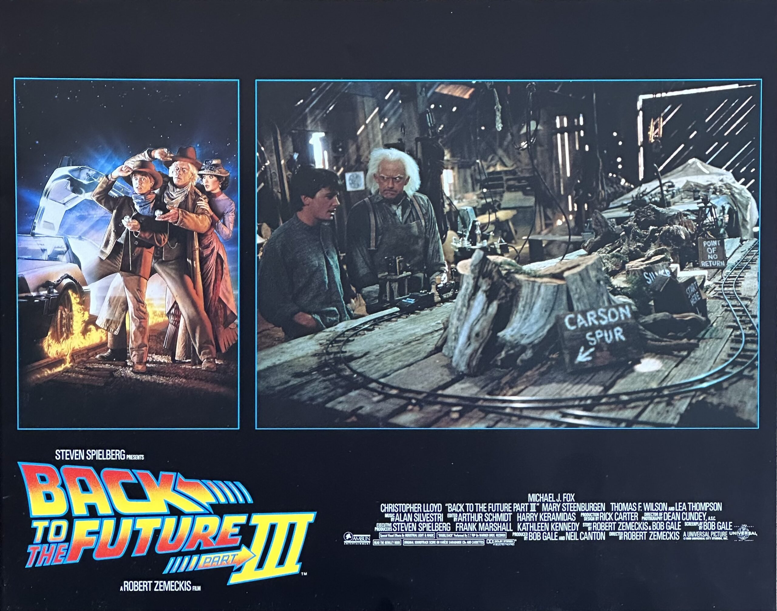 Original cinema lobby card movie poster for Back to the Future III